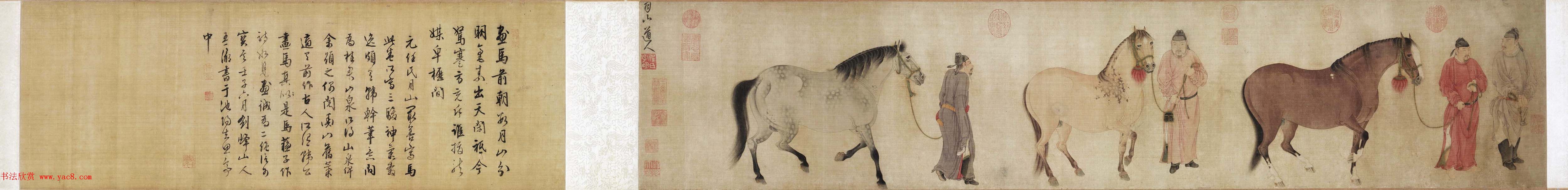 元代书画家任仁发画马作品欣赏