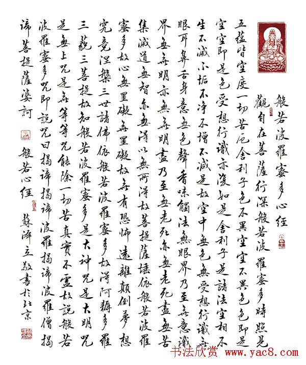 苏泽立书法欣赏《般若波罗蜜多心经》