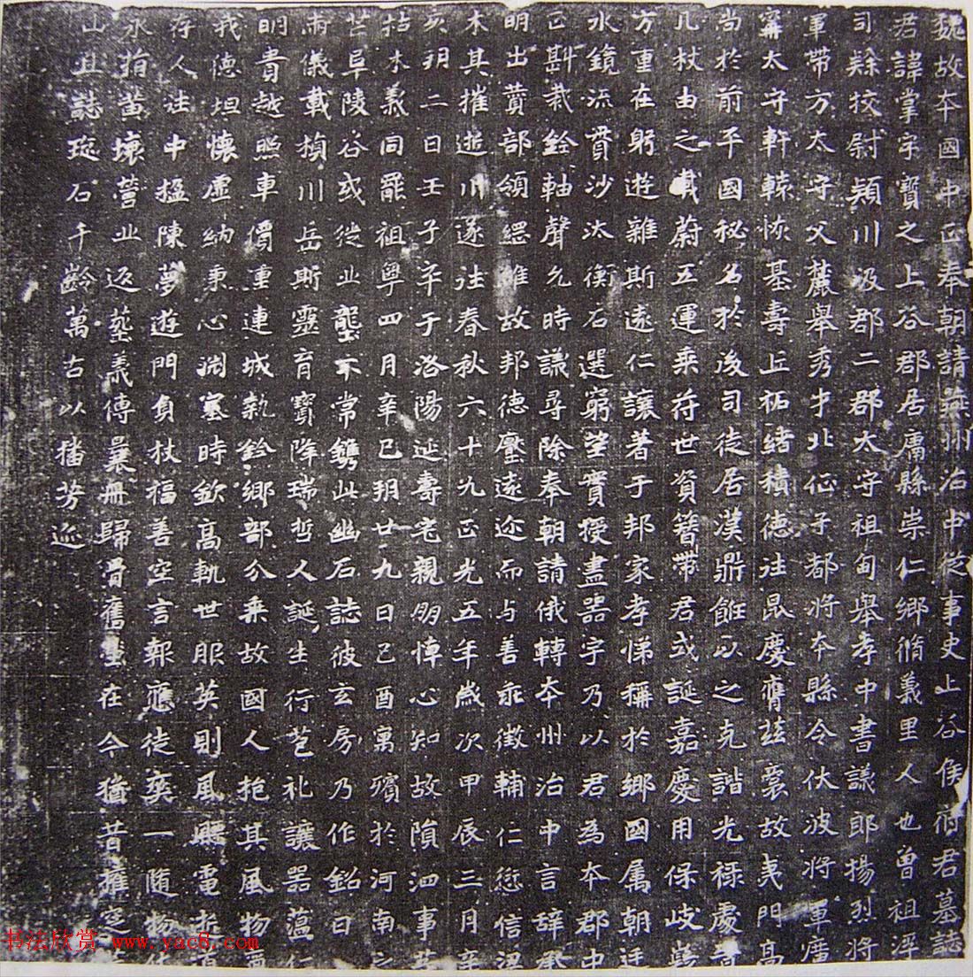 后魏书法石刻《上谷居庸侯掌墓志》