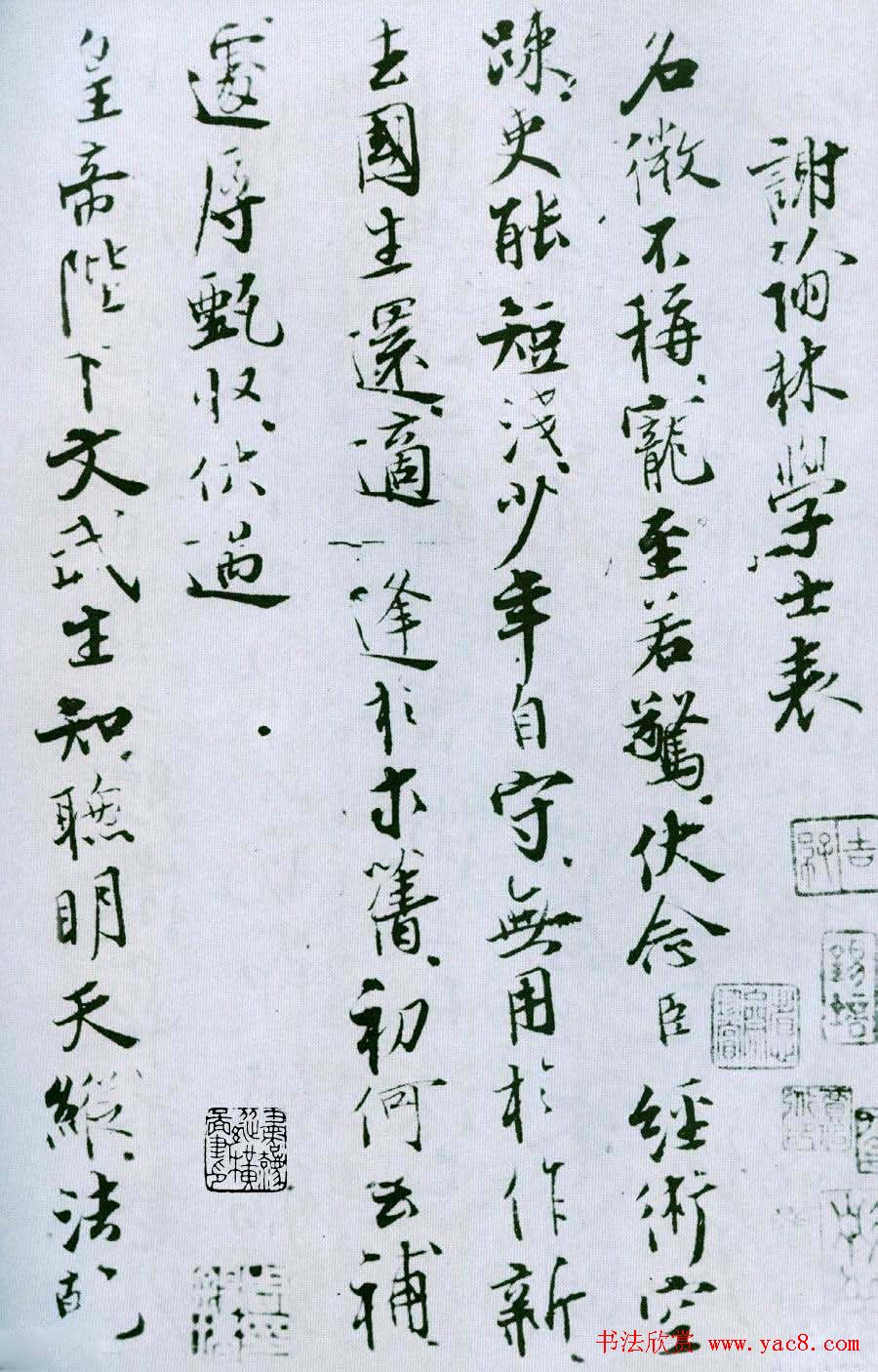 张即之行楷《苏文忠公谢翰林学士表》