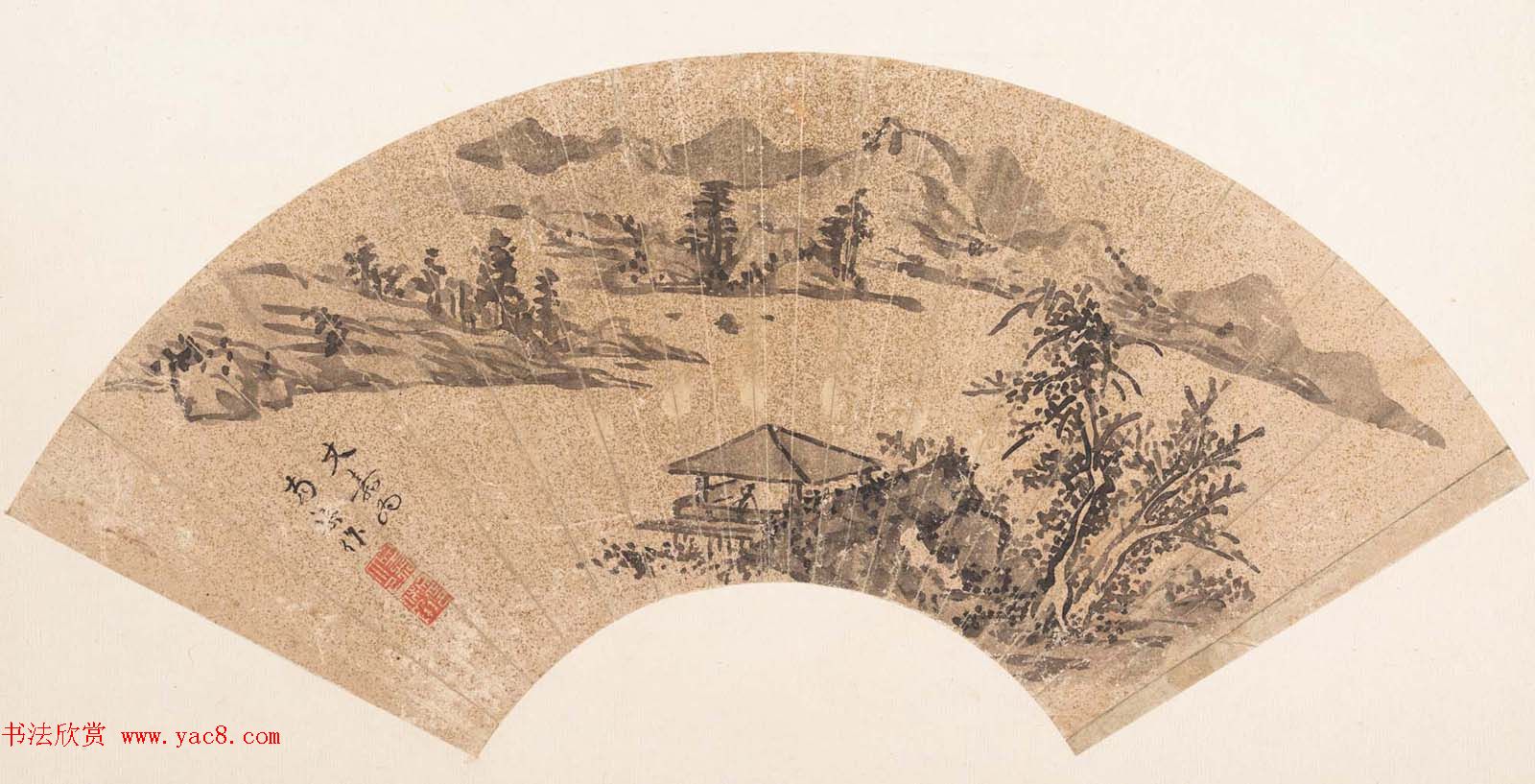 文彭弟文嘉书画扇面作品欣赏八幅