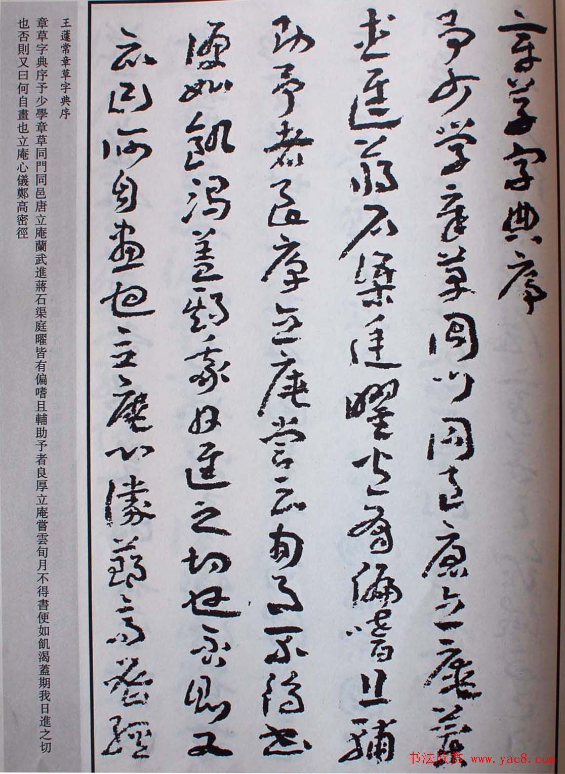 王遽常草书欣赏《章草字典序》