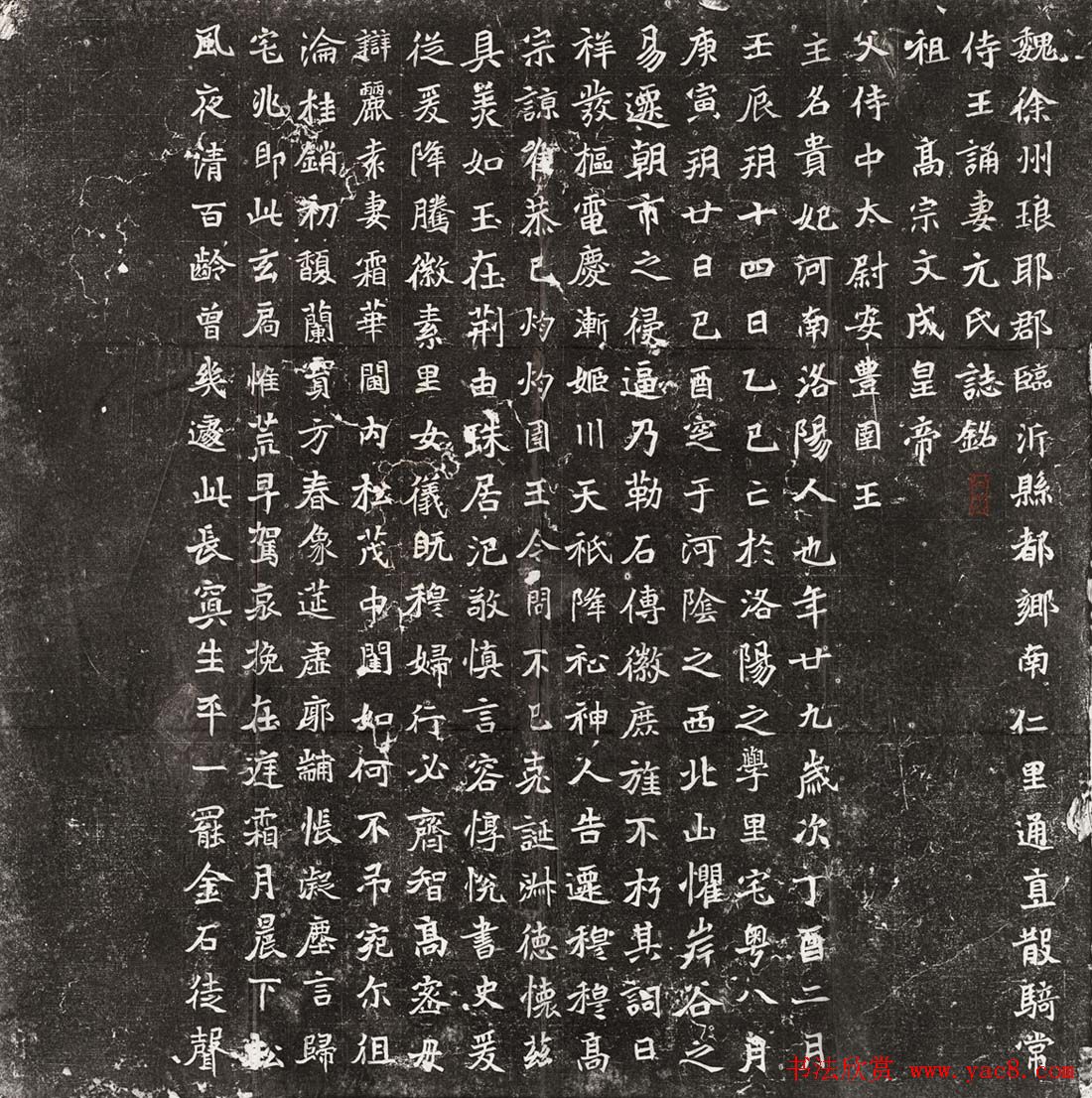 北魏碑刻书法《王诵妻元贵妃墓誌》高清拓本