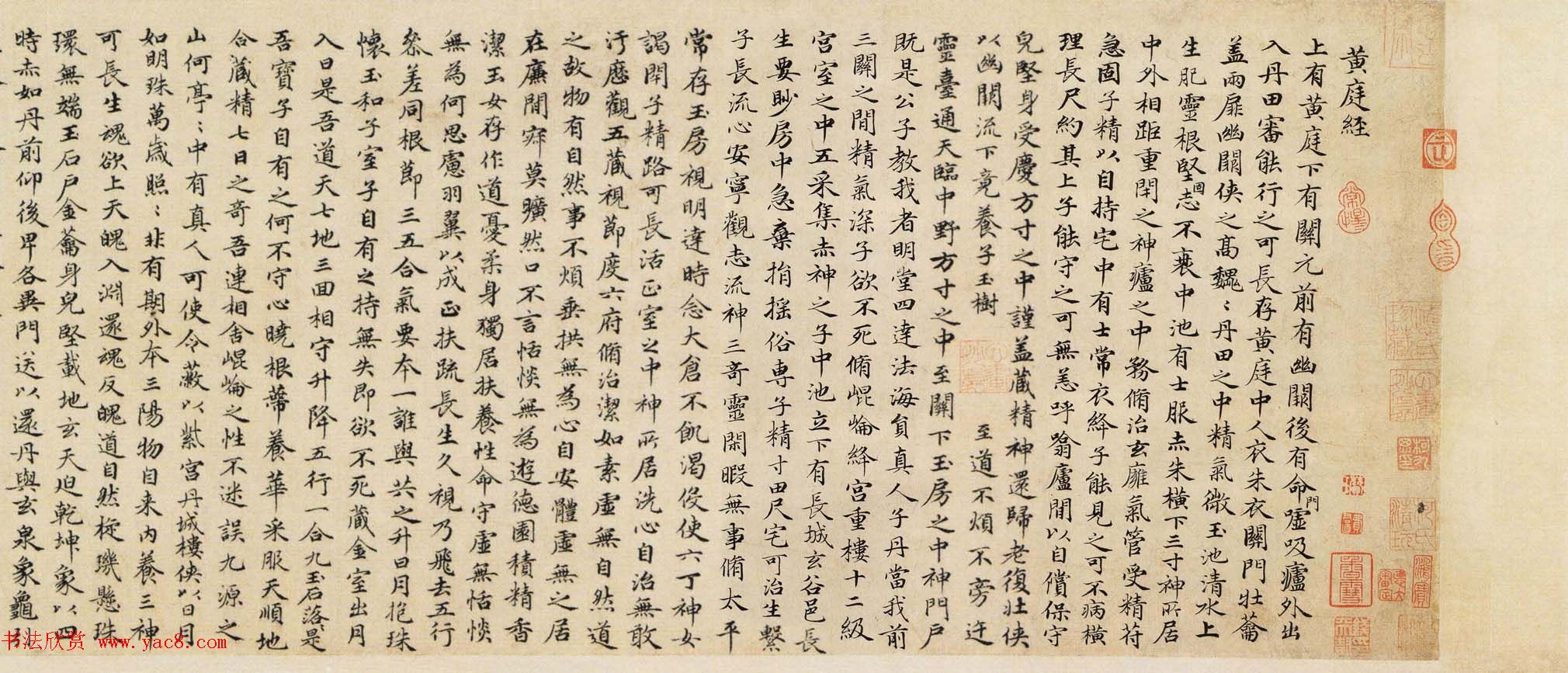 赵孟頫小楷临《黄庭经》彩色墨迹本