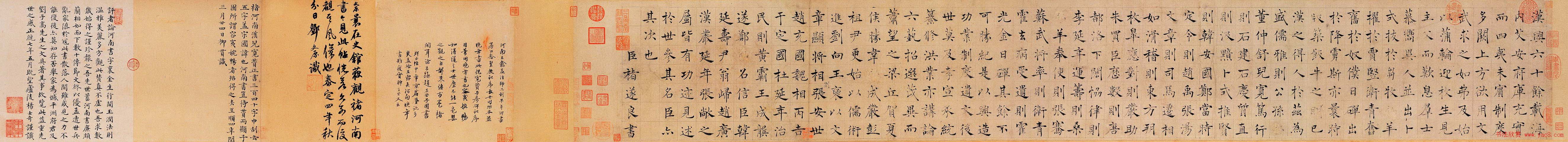 褚遂良楷书法帖《倪宽赞》长卷