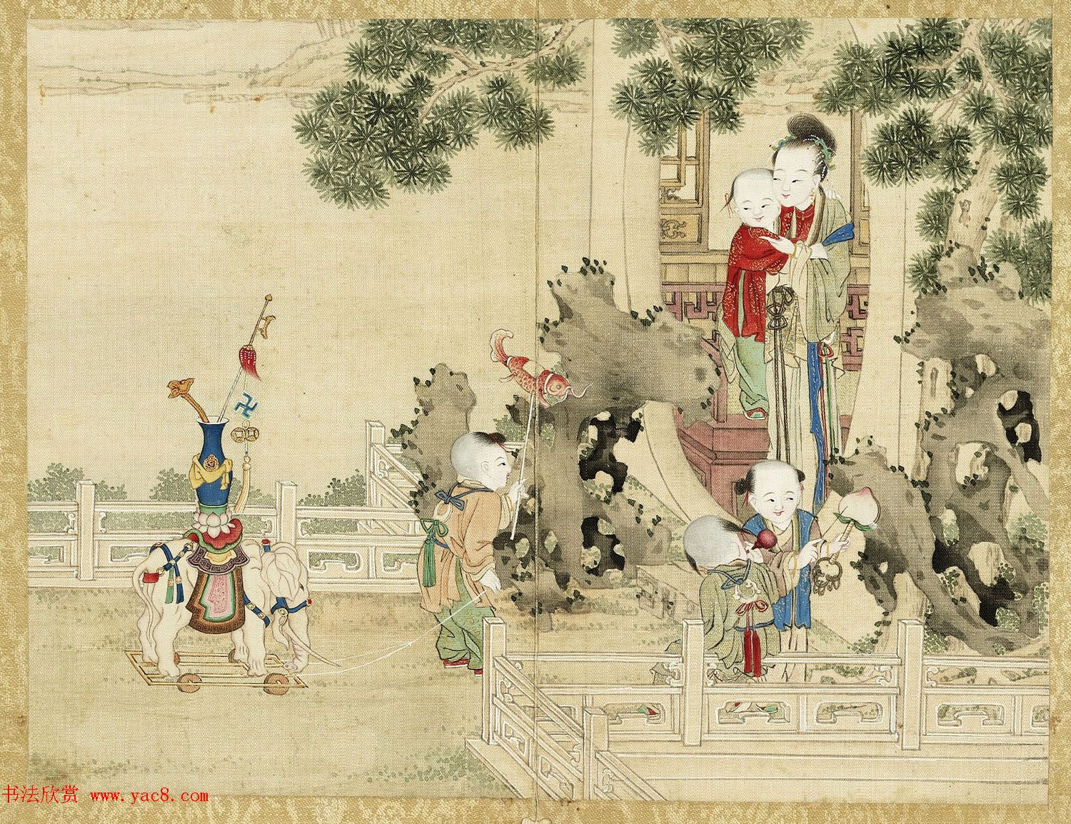 清宫绘本《升平乐事图册》十二开