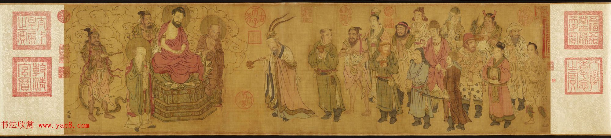 宋代赵光辅人物画欣赏《番王礼佛图》