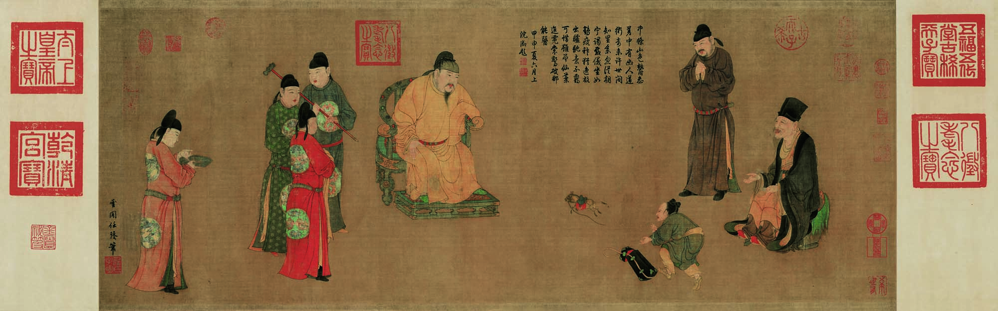 元代任仁发人物画欣赏《张果见明皇图卷》 元代任仁发人物画欣赏《张果见明皇图卷》