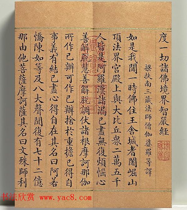 清代董诰小楷书智严经册