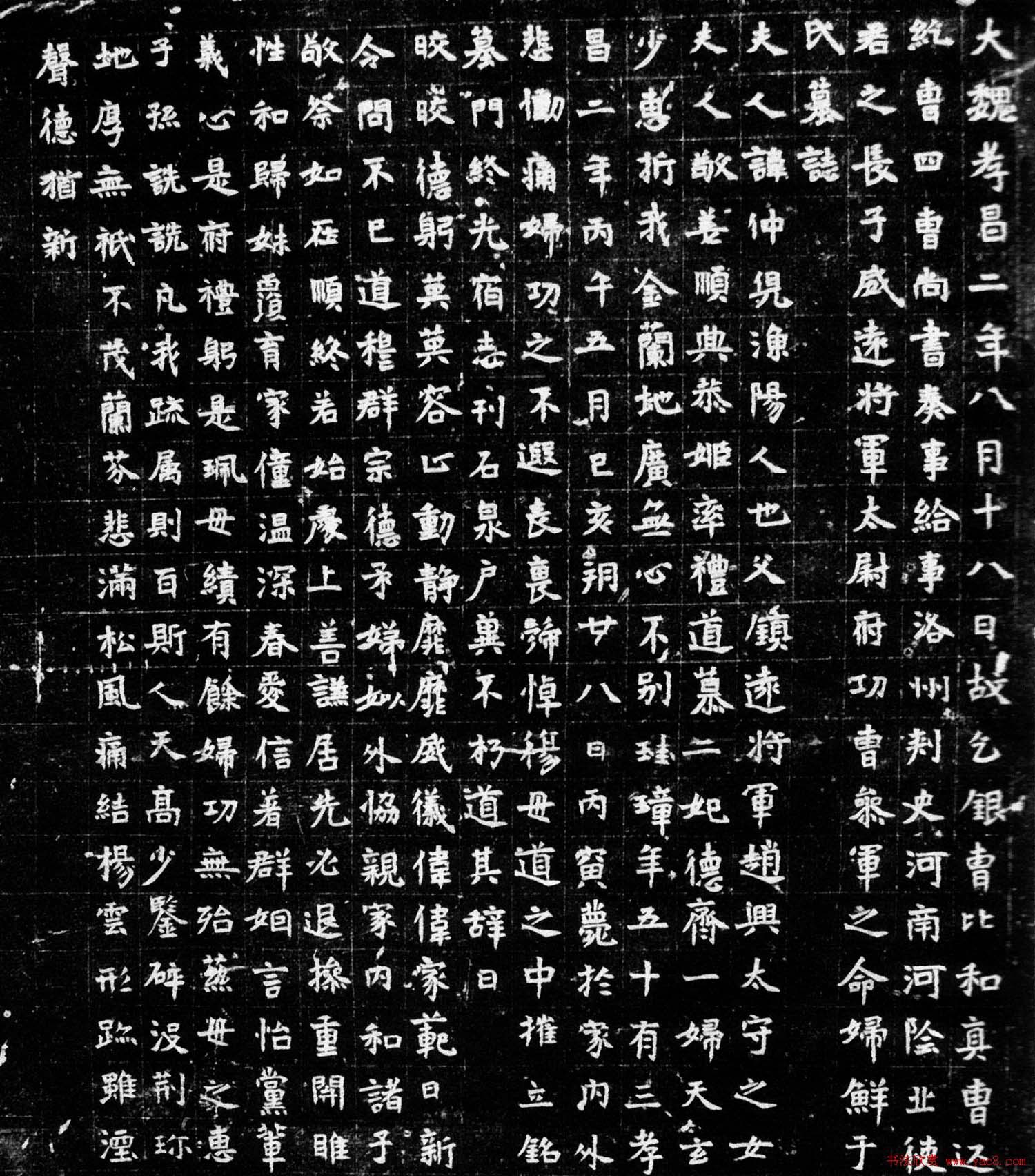 北魏《鲜于仲儿墓志》全图