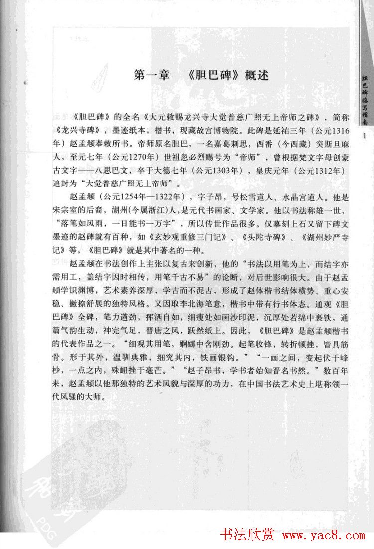 赵孟頫胆巴碑临写指南行楷字帖