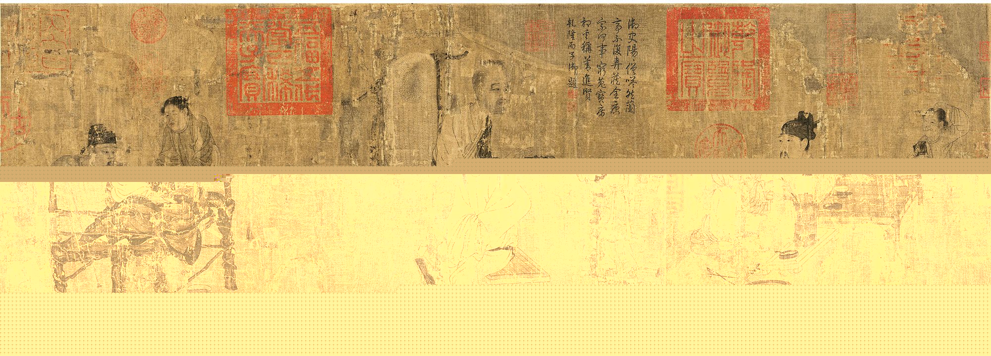 唐代画家阎立本绘《萧翼赚兰亭序》