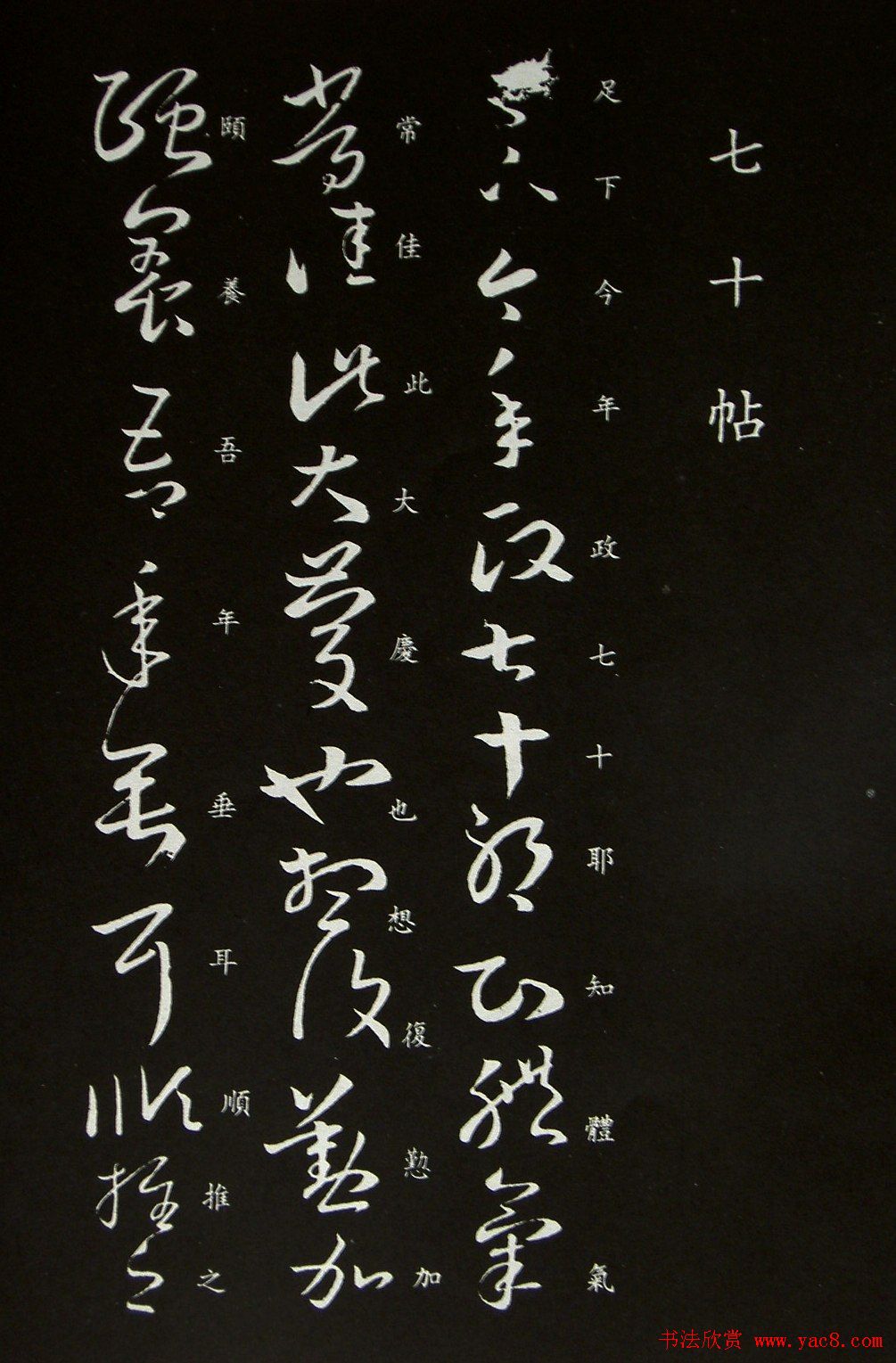 王羲之草书作品欣赏《七十帖》