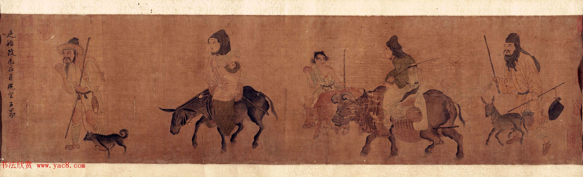 元代赵孟頫款西成归乐图卷_美国馆藏