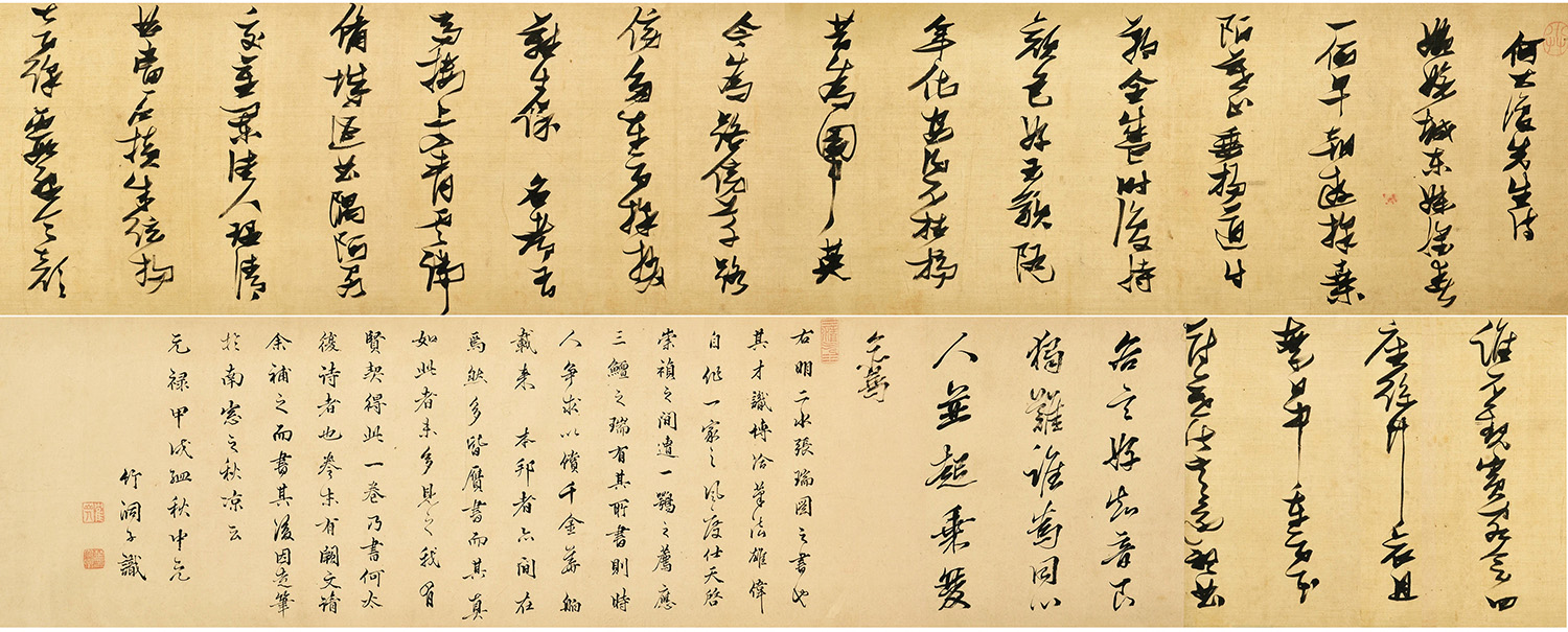 张瑞图草书手卷《何太复先生诗》