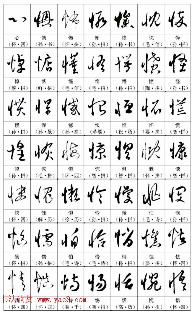 书法教材《名帖名家草书字帖范字》