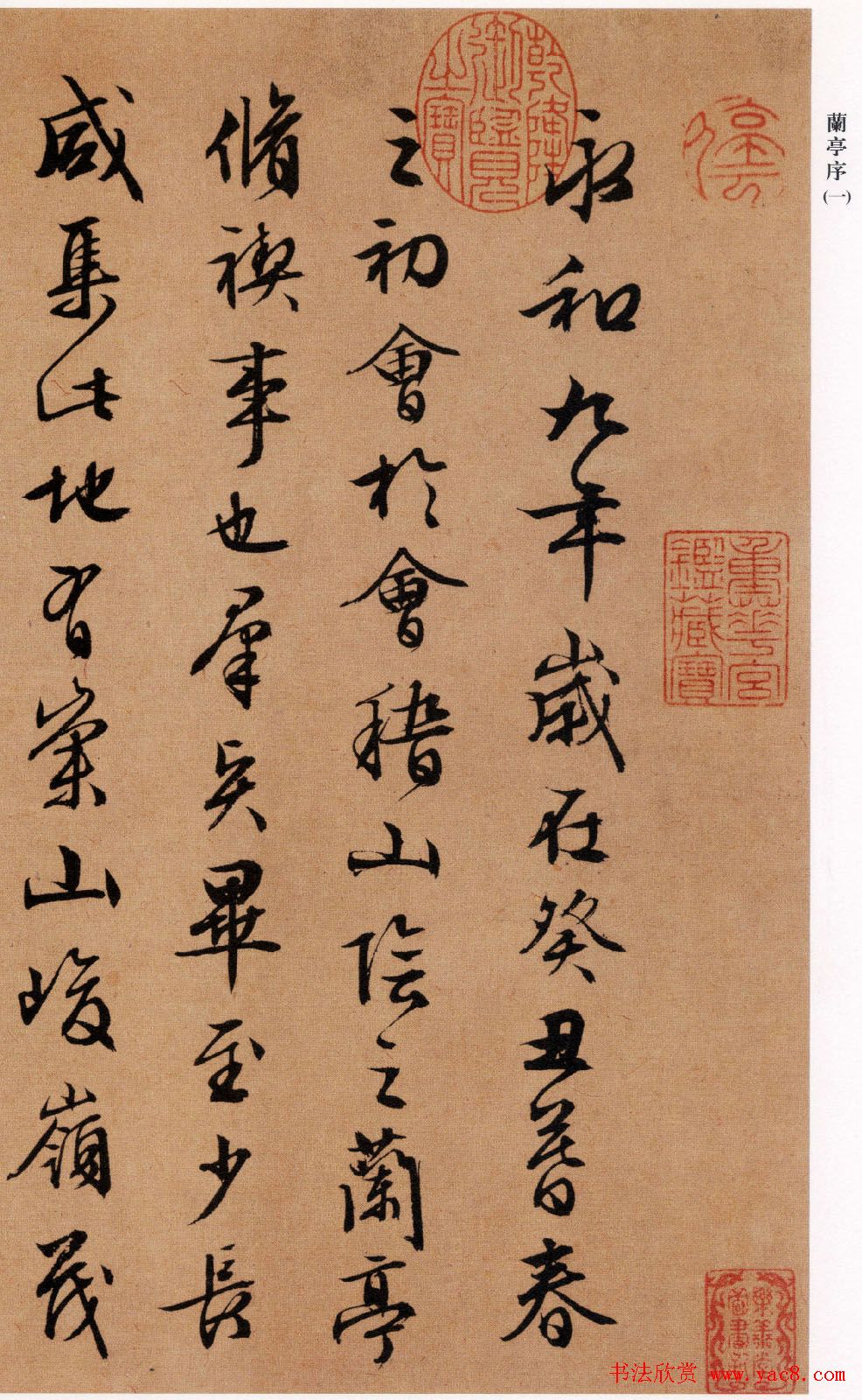 文徵明书法作品《兰亭序》五种