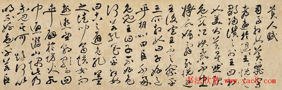 祝允明草书作品欣赏《美人赋》卷 祝允明草书作品欣赏《美人赋》卷