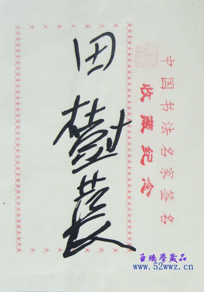 田树苌书法签名欣赏