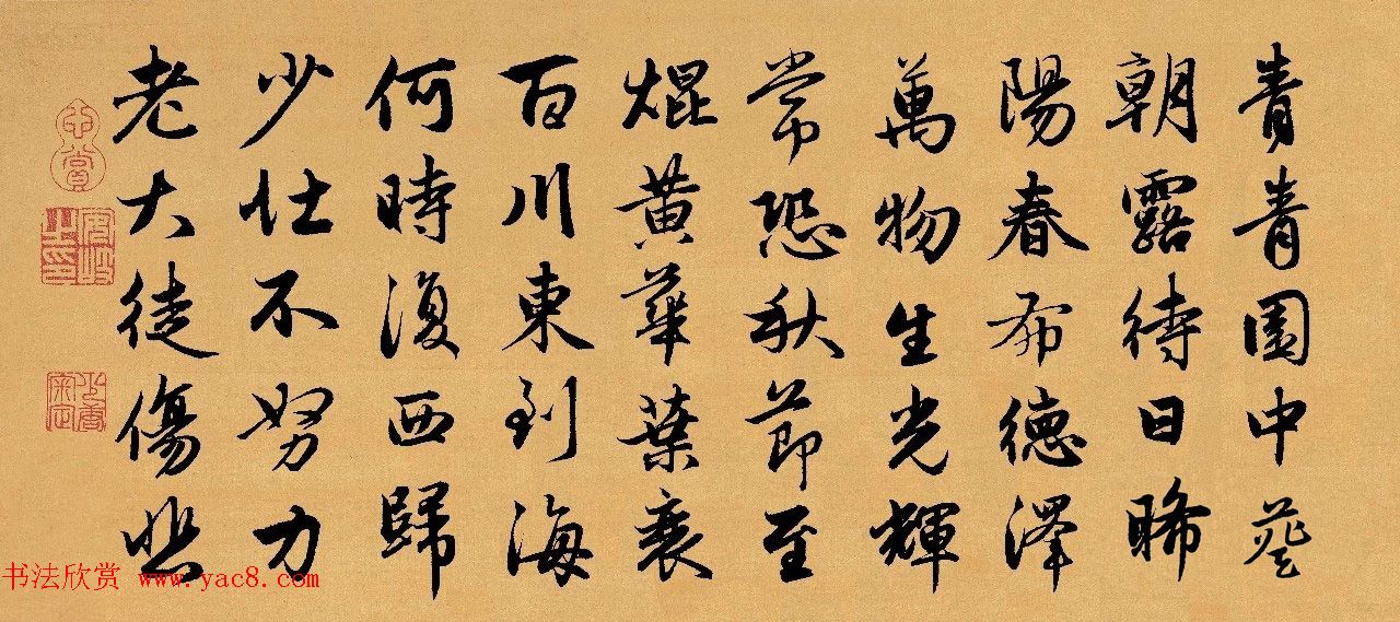 赵孟頫行书集字《长歌行》 赵孟頫行书集字《长歌行》