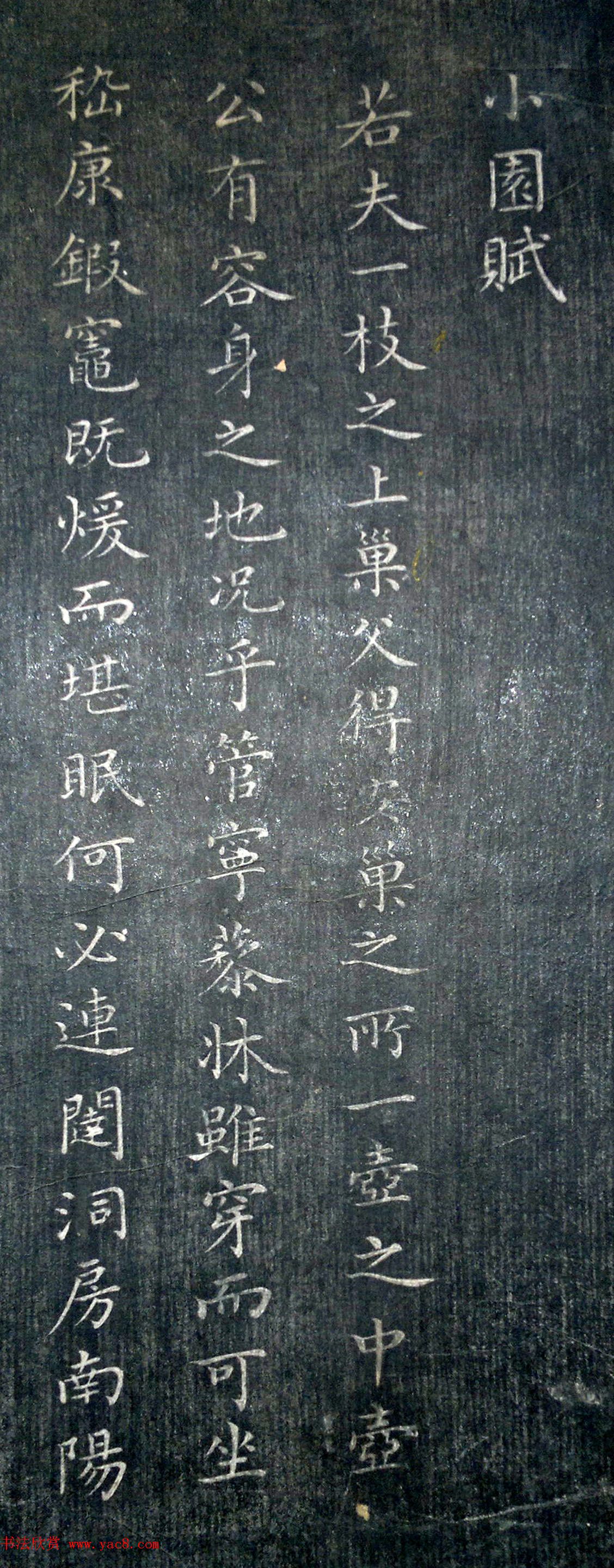 清代毛树棠小楷书法欣赏《小园赋》