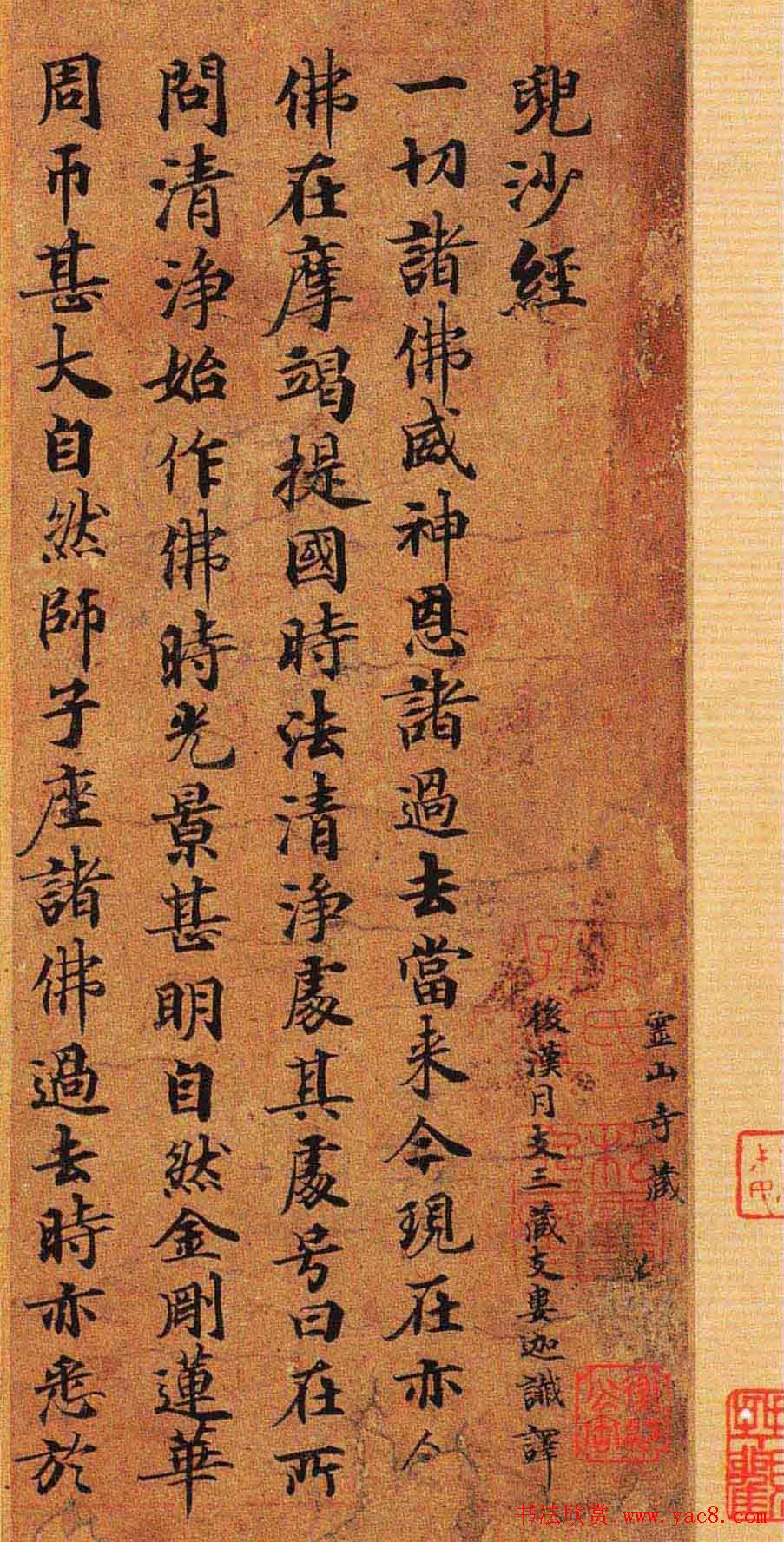 灵山寺藏唐人楷书写兜沙经