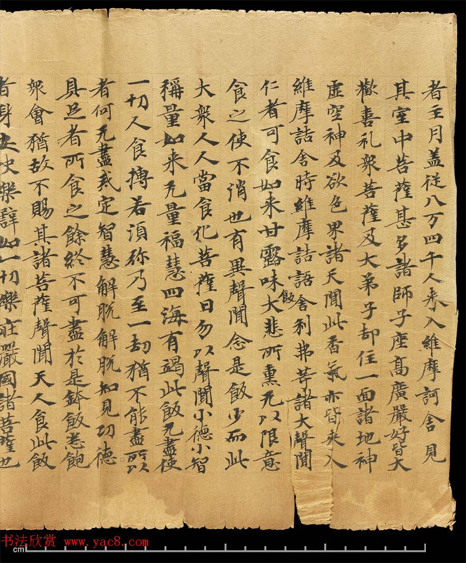 斯坦因敦煌手稿欣赏《维摩诘经卷下》大英图书馆藏