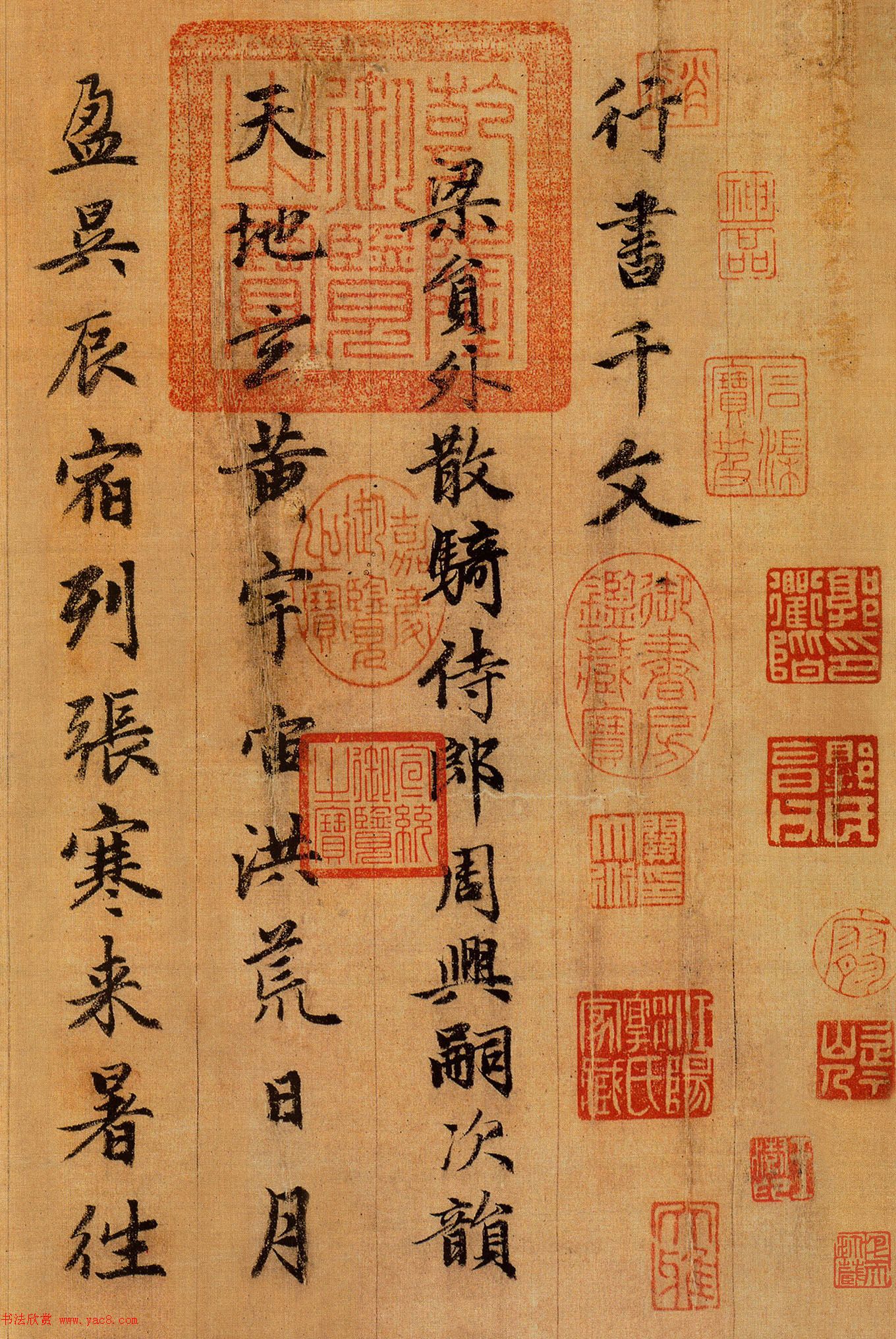 赵孟頫行书欣赏《千字文》