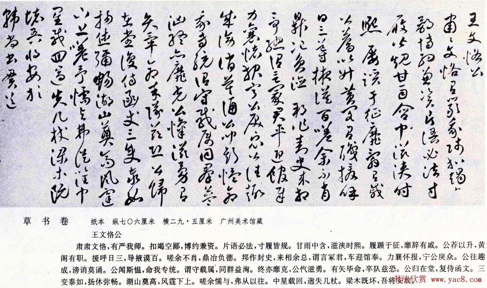 祝允明草书作品欣赏王文恪公卷