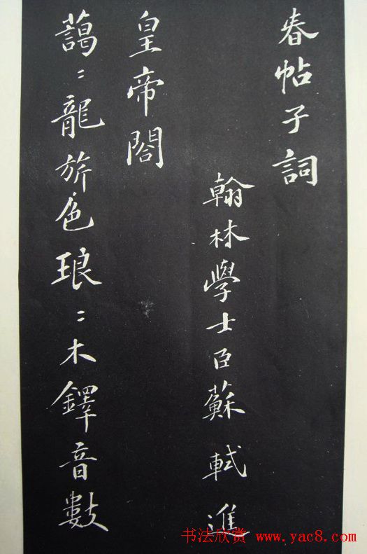 苏轼行书欣赏《春帖子词》