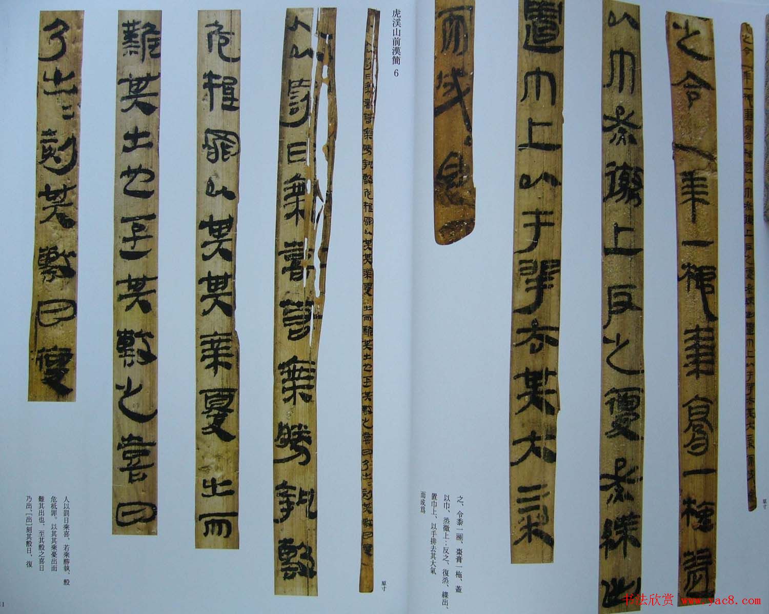 汉代书法竹简欣赏《虎溪山前汉简》