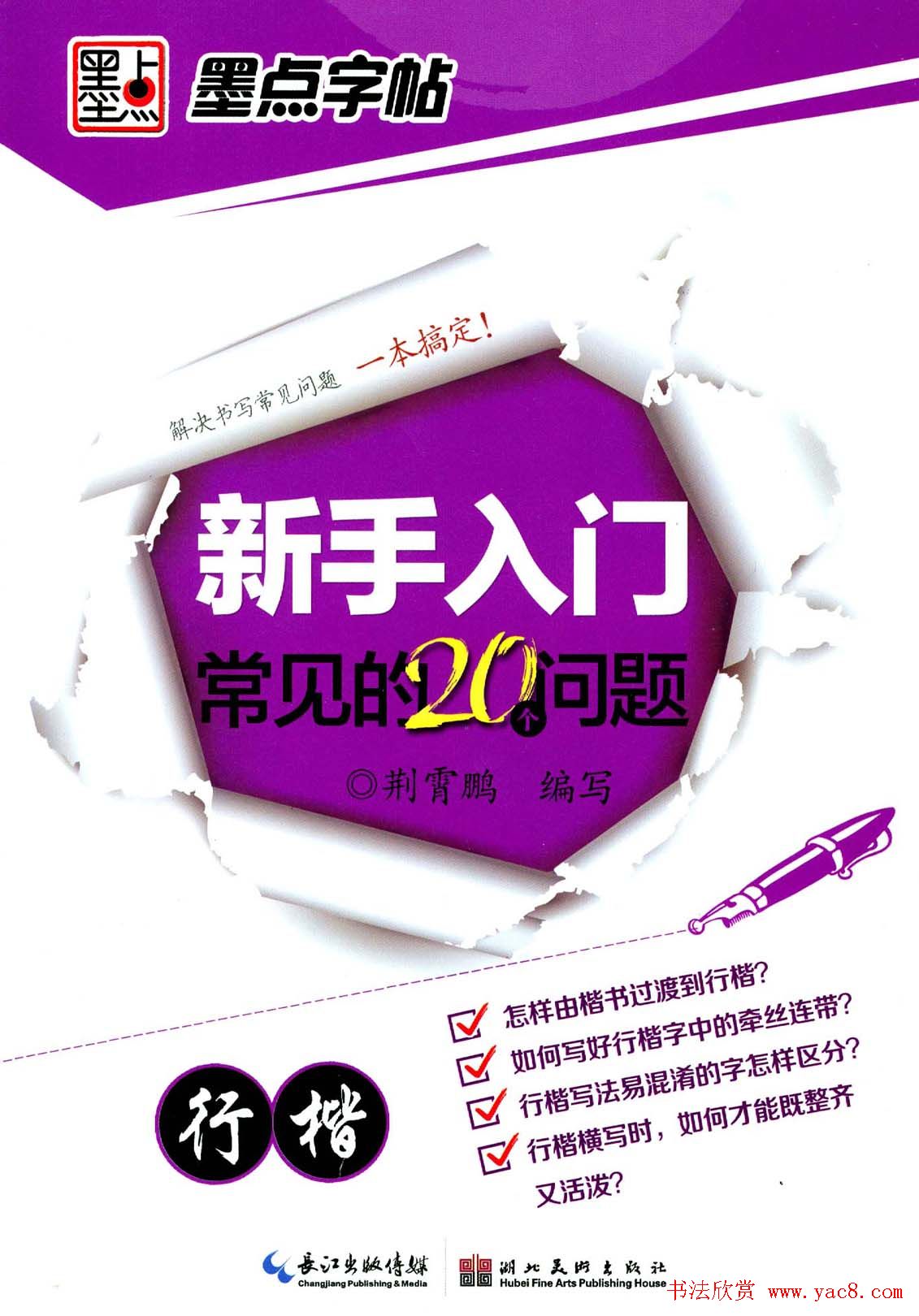 荆霄鹏硬笔行楷字帖《新手入门常见的20个问题》