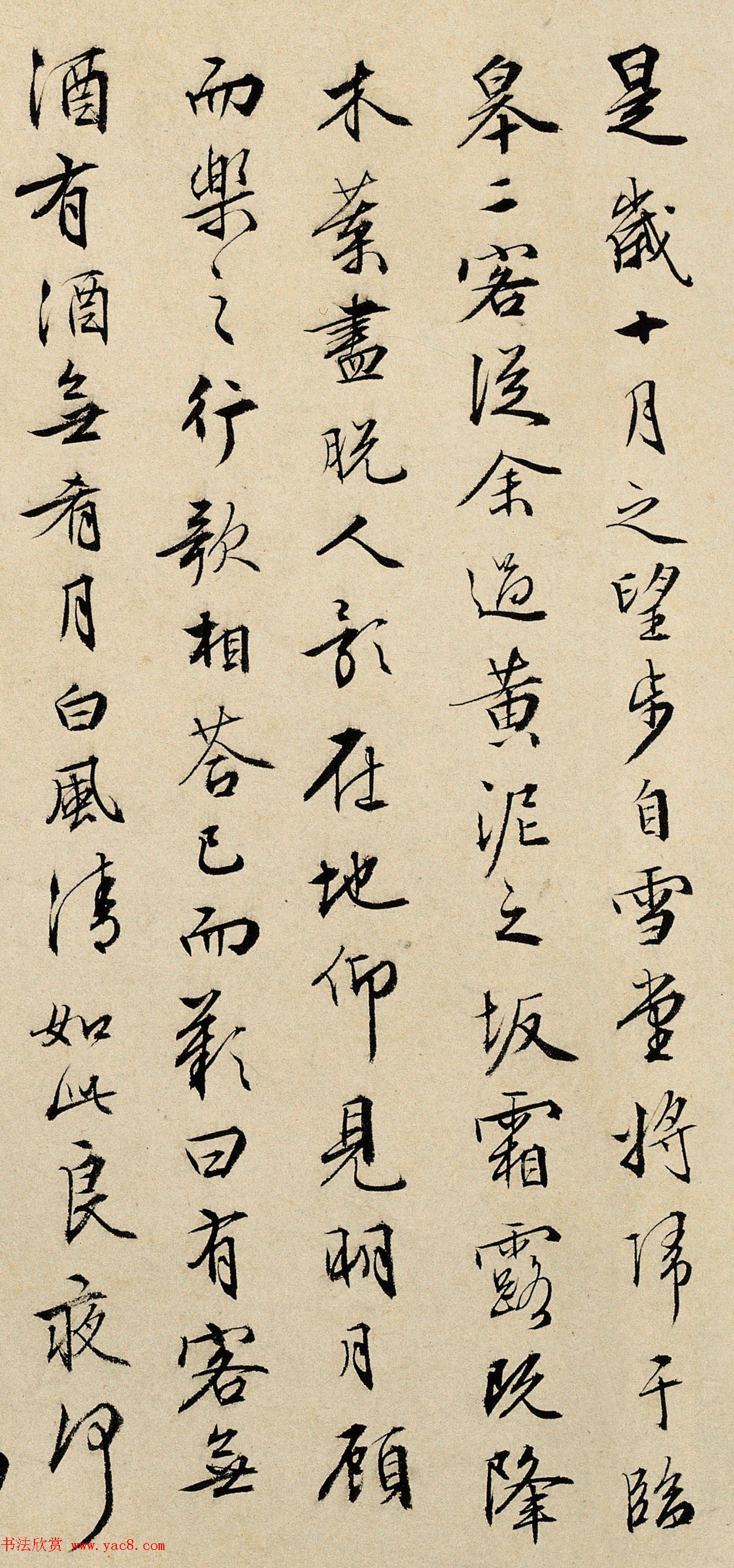 明代周天球书法题跋仇英赤壁图高清大图