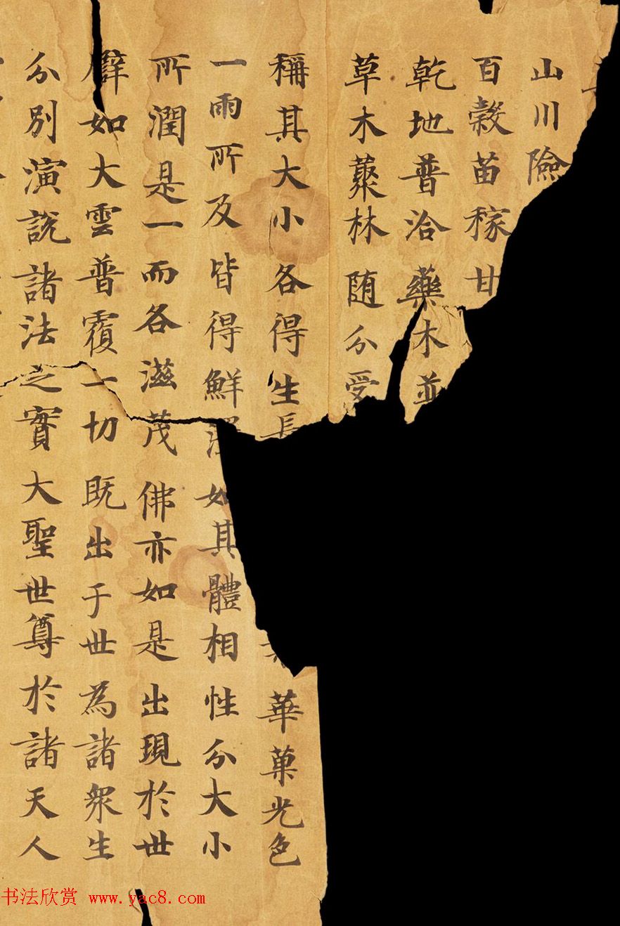 唐代马元礼小楷《妙法莲华经卷第三》