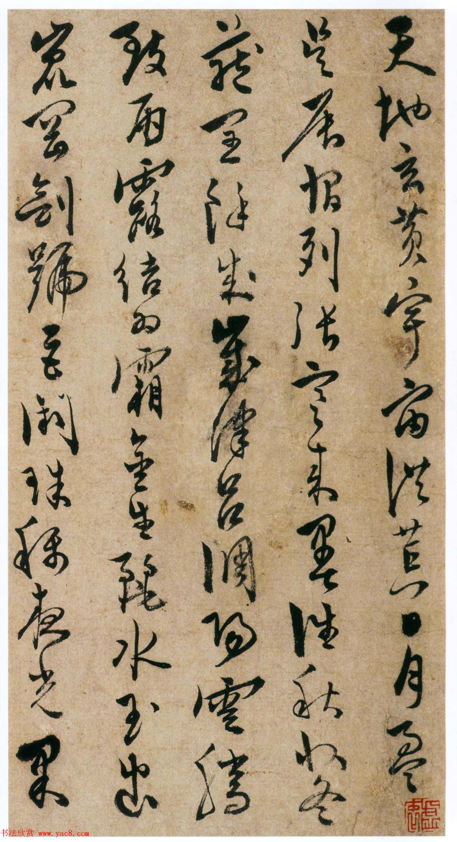 陈道复书法欣赏《陈淳草书千字文册》