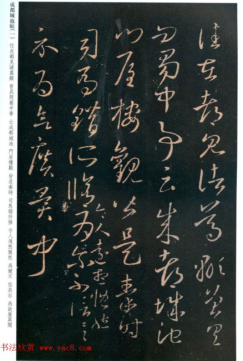 王羲之草书欣赏《成都城池帖》两种