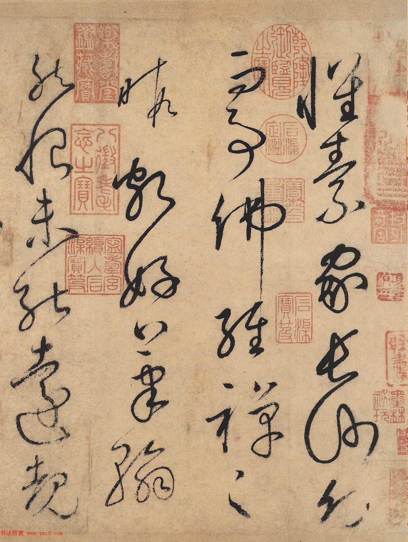 怀素草书欣赏《自叙帖》长卷墨迹全图 怀素草书欣赏《自叙帖》长卷墨迹全图