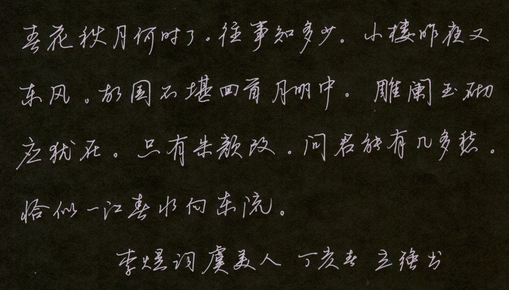 邓立强硬笔行书欣赏