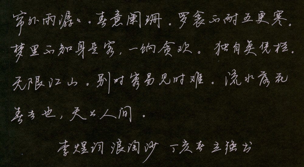 邓立强硬笔行书欣赏