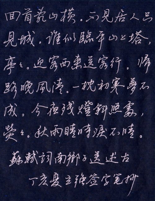 邓立强硬笔行书欣赏