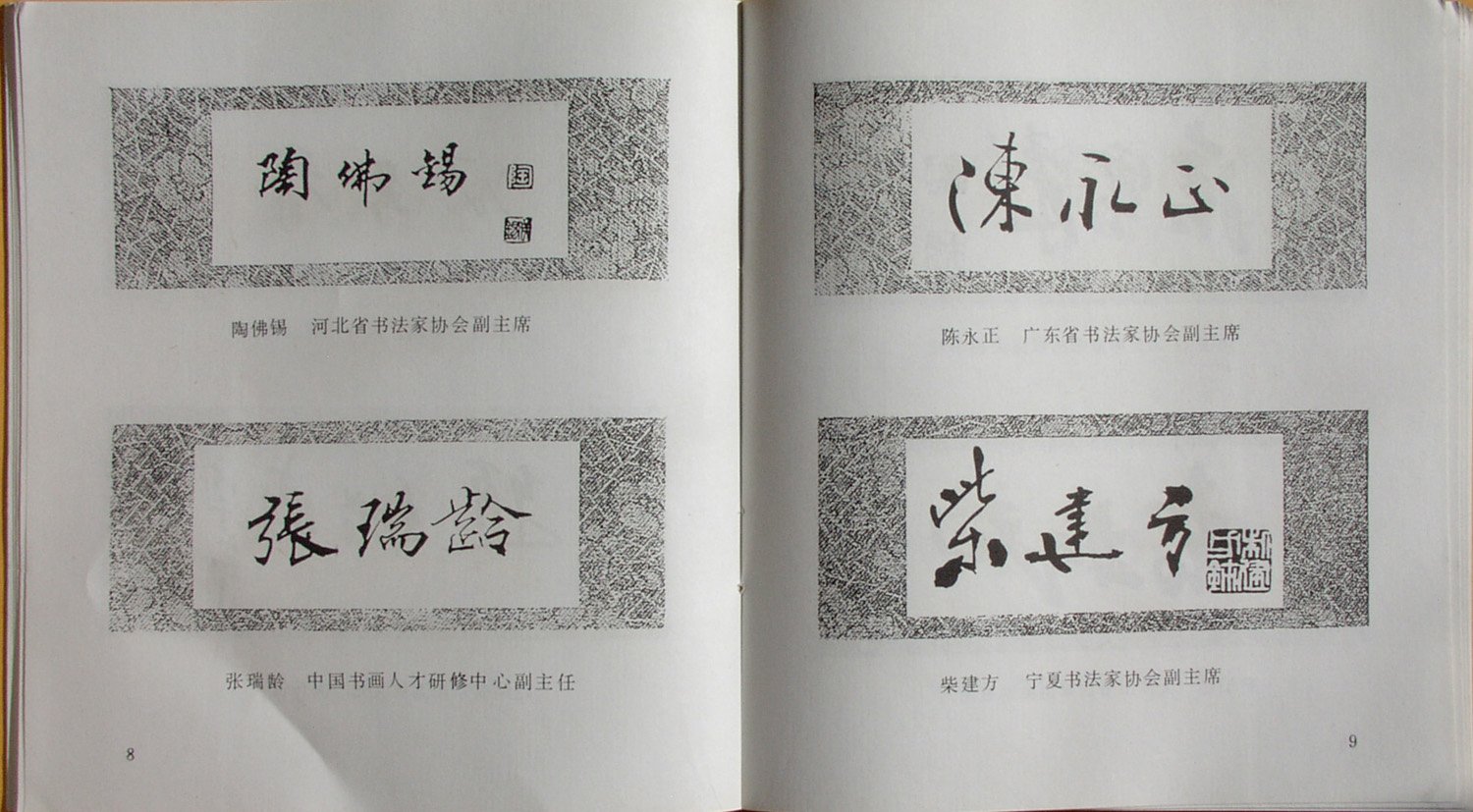 《中国书法名家题签墨宝》