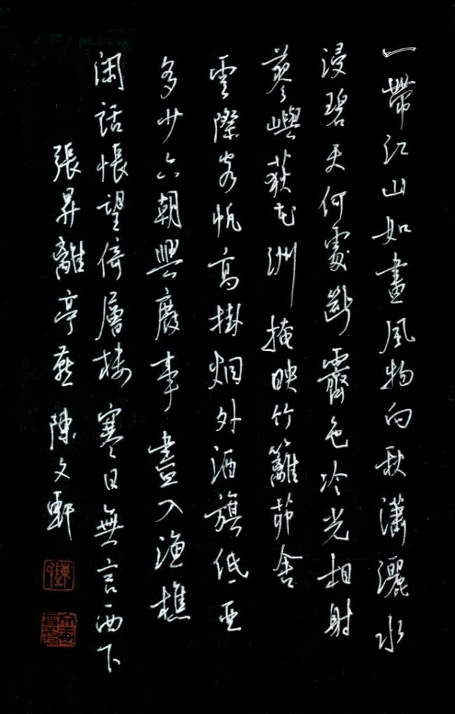 陈文轩硬笔书法作品