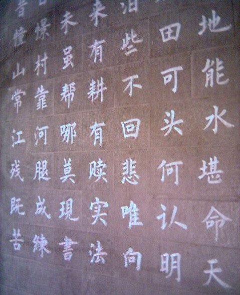 一个街头乞丐的书法