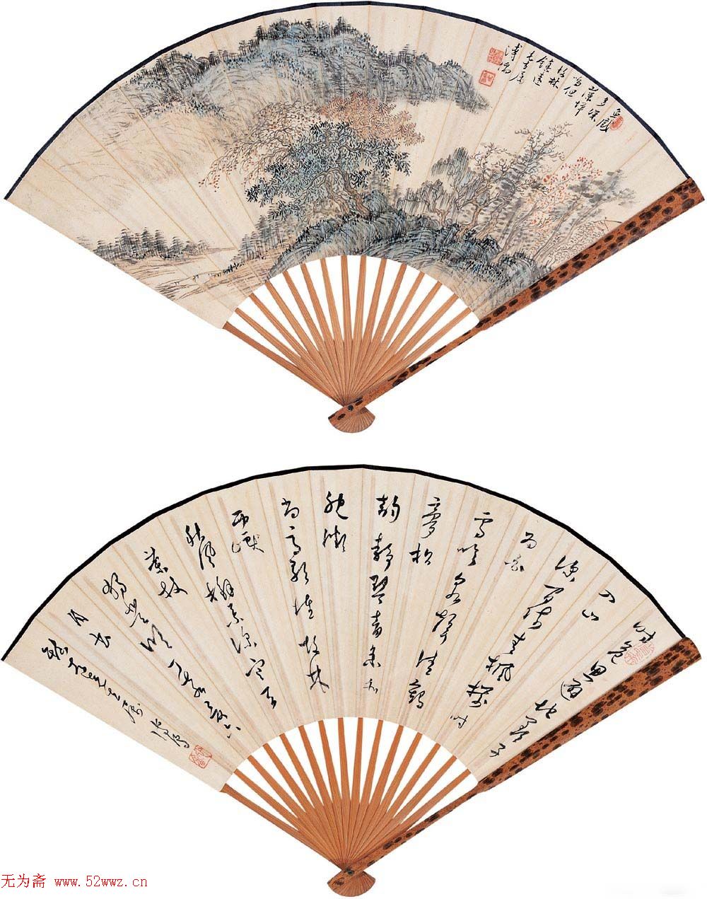 溥儒扇面书画精品欣赏