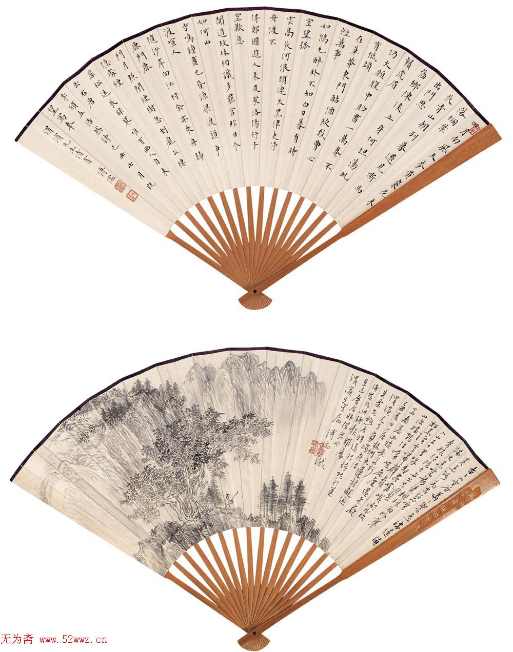 溥儒扇面书画精品欣赏