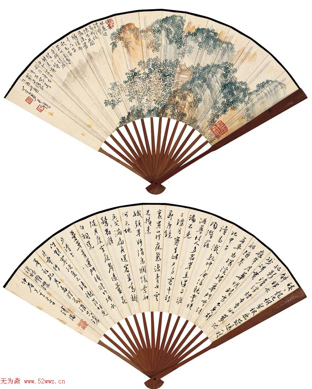 溥儒扇面书画精品欣赏