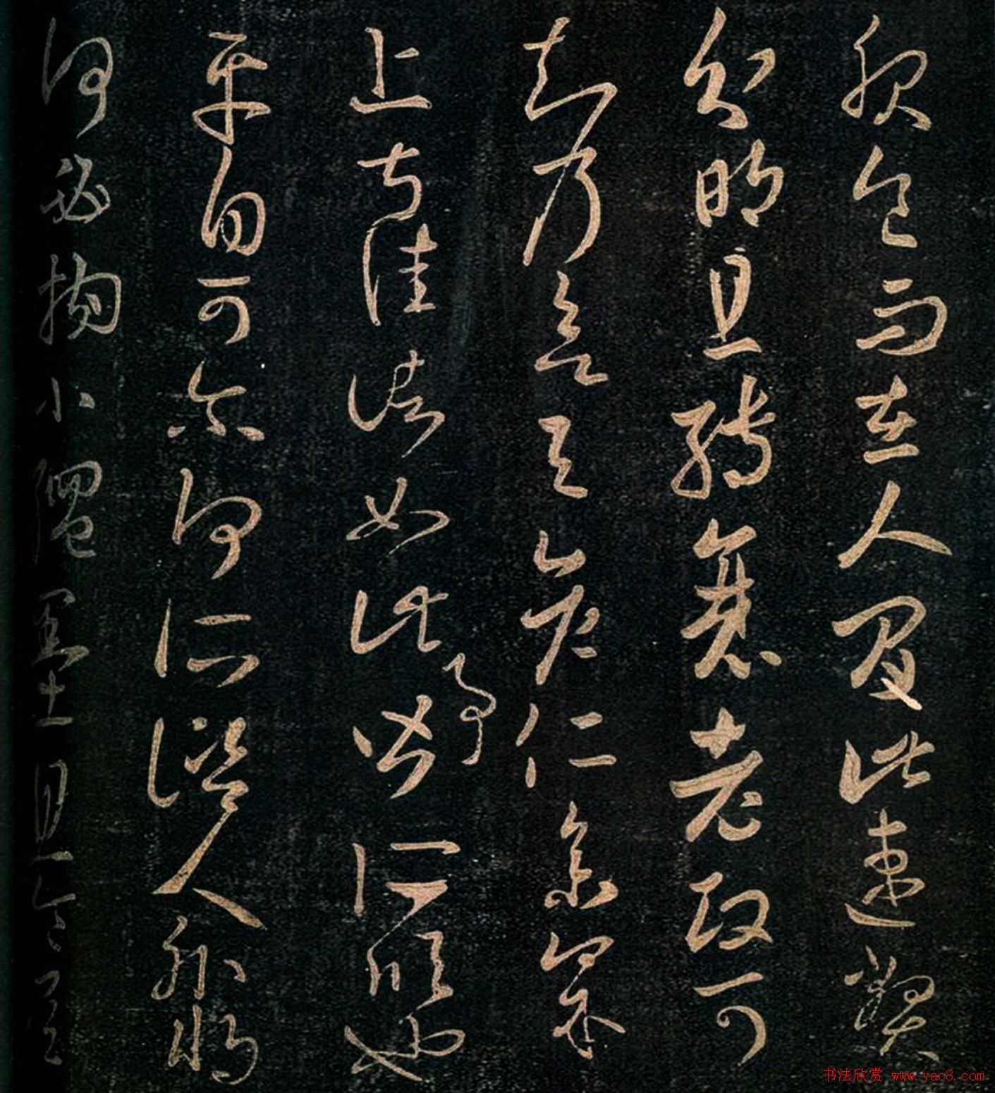 王羲之草书欣赏《服食而在帖》拓本大图