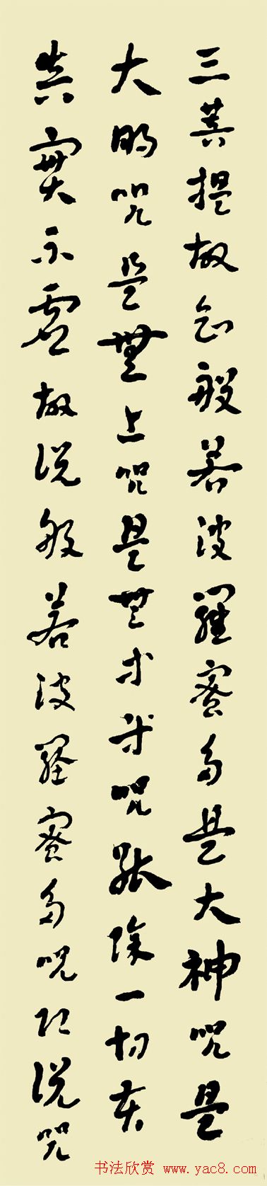 常福居士书法欣赏章草心经