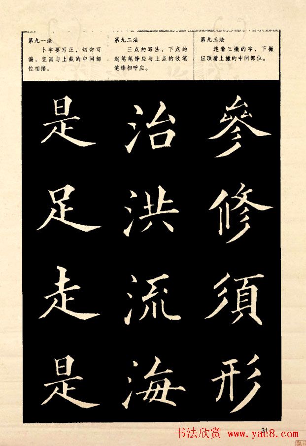 《欧阳询楷书间架结构128法》字帖图片