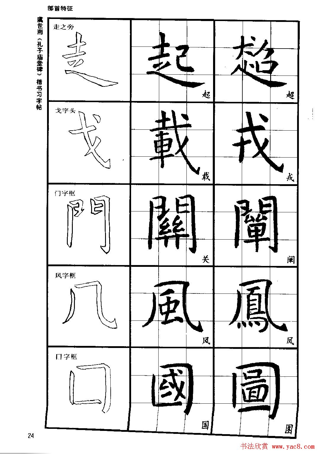 虞世南《孔子庙堂碑》楷书习字帖